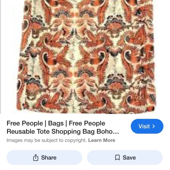 Free People Vibrant Paisley Tote - Picture 1 of 2